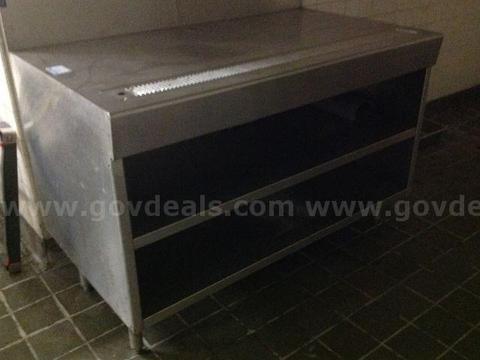 Knight 60in by 30in Stainless steel prep table with storage