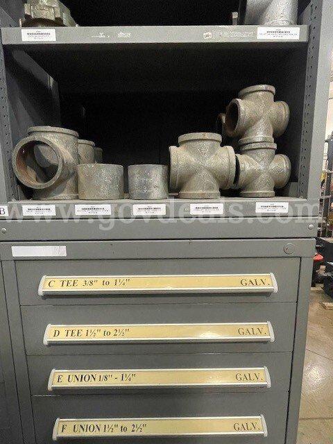 Lot of Threaded Galvanized Tee, Cross, & Couplings - Various Sizes
