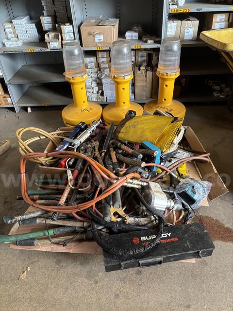 Pallet of Various Lineman Tools
