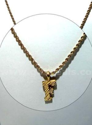 Beautiful 2MM, 24” Diamond Cut Rope Chain Necklace, W/"F" Initial Pendant, Real