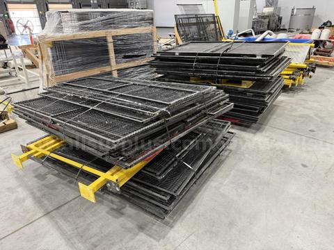 Wire Fencing, Machinery Safety Panels, Various Sizes and Brands, with Uprights, Qty Approx 65 Panels