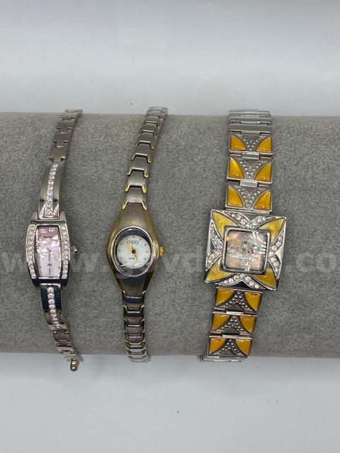 3 Ladies Vintage Watch(s) Gucci, Armitron. Not Tested.