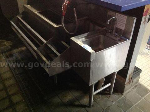 Glas-Tender Bar bottle speed rack with ice bin