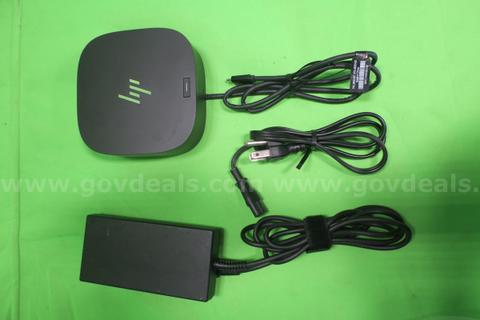 LOT OF (100) HP DOCKING STATIONS W/ POWER ADAPTERS: HP 120W N29 MODEL: HSN-IX02- TESTED!