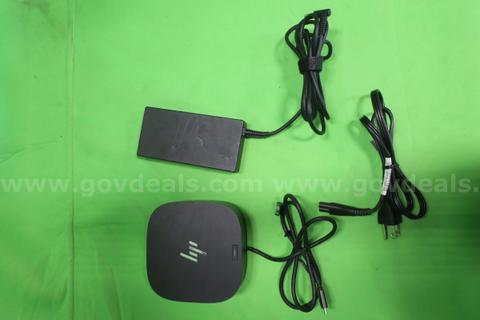 LOT OF (100) HP DOCKING STATIONS W/ POWER ADAPTERS: HP 120W N29 MODEL: HSN-IX02- TESTED!