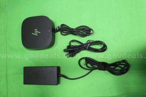 LOT OF (100) HP DOCKING STATIONS W/ POWER ADAPTERS: HP 120W N29 MODEL: HSN-IX02- TESTED!
