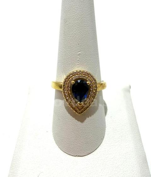 Beautiful, Ladies, Size 9, CZ Cocktail Ring, Real 24k Gold Filled