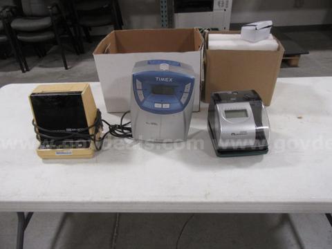 Lot of 3 Time Clocks