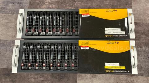 Various components for CableCast Tightrope Live, VOD, and Server System
