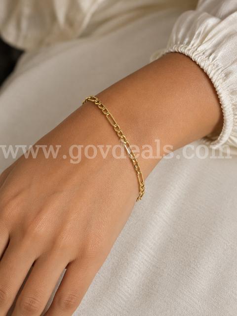 Gorgeous 8” Dainty Link Bracelet. 24k Real Gold Plated.