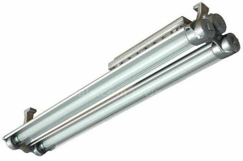 ONE (1) Dimmable Explosion Proof, EPL-48-2L-T5HO-D Waterproof Fluorescent Light -Paint Booth, Rigs - 2 Lamp - 4 foot