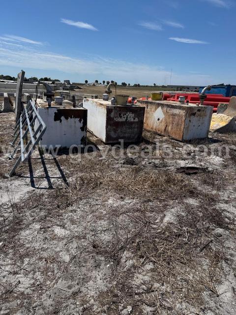 THREE ABOVE GROUND USED OIL TANKS