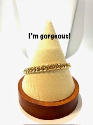 Gorgeous, 8 Inch, Real 24k Gold Filled, Cuban Link Bracelet