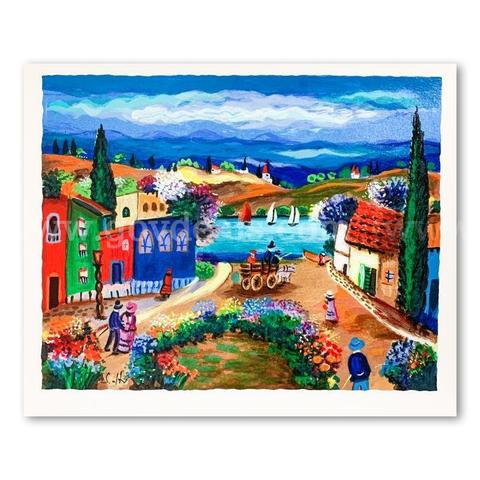 Shlomo Alter (1936-2021), "Spring Village" Limited Edition Fine Art