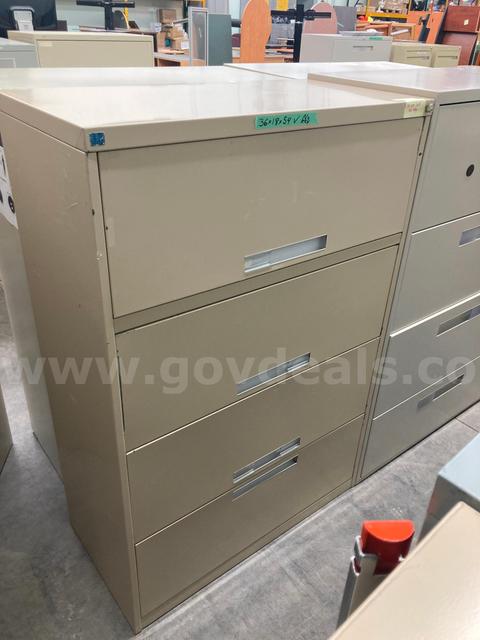 2- 4 drawer Metal File Cabinets (no keys)