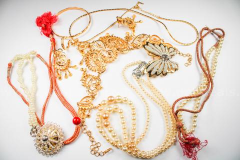 Solid Gold & Costume Jewelry Lot