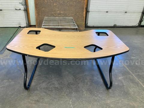 Table with built-in holes