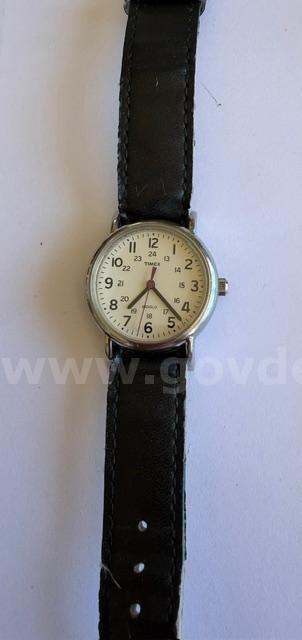 Vintage Timex Watch, Indiglo Quartz Men’s 38mm Black Leather Band
