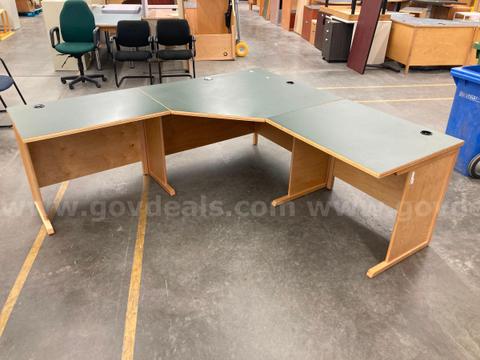 3 Piece Locally Made Wooden Desk