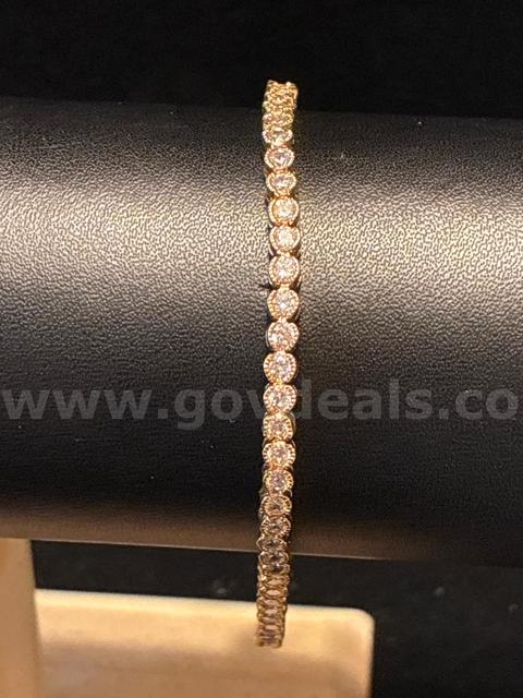 Real 24k Gold Filled, 8 Inch, CZ Tennis Bracelet