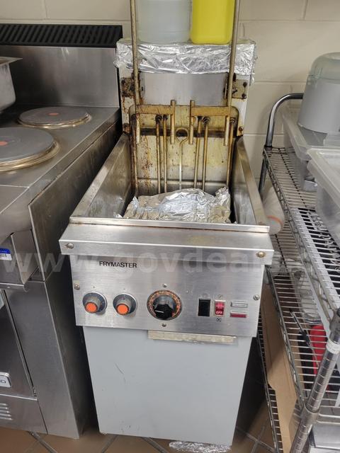LOT OF 2 ITEMS FRYER, MILK REFRIGERATOR