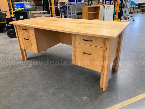 4 Drawer Wood Desk -locally made