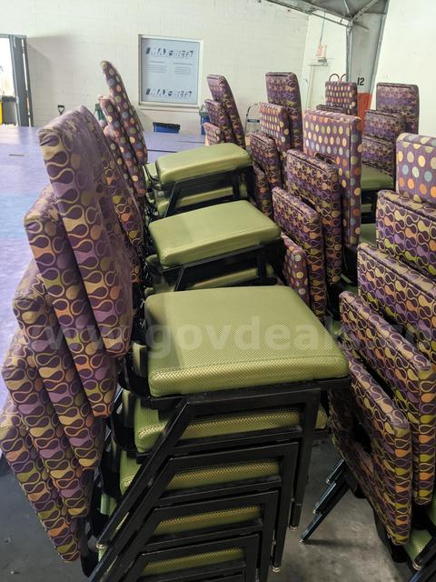 (x25) Chairs (Green Seat / Multi-Color Backrest)