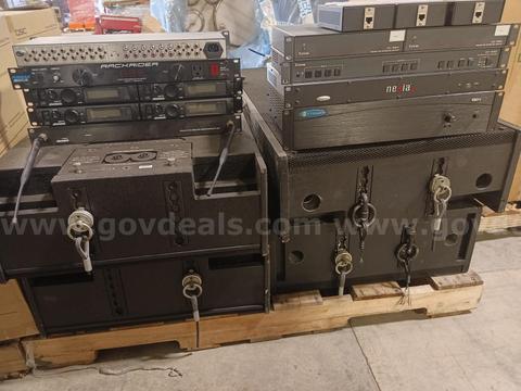 AUDIO, SPEAKERS, PLUGS, MISC. ITEMS USED GOOD CONDITION