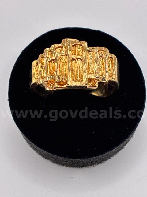 Beautiful, Men's, Size 13.5, Nugget Ring , 24K Gold Filled