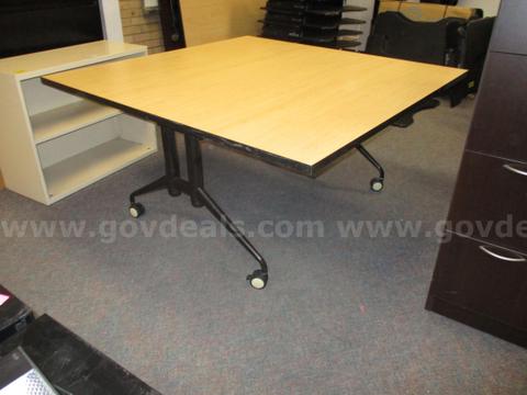 5'x5' folding tables x3