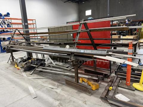 Structural Steel, Carbon, Angle Iron, I Beam, Pipe/Raw Material Rack, Pipe Stands, and Fabricated Steel, Qty 1 Rack