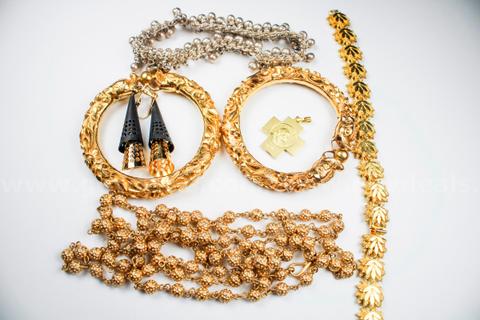 Solid Gold & Costume Jewelry Lot