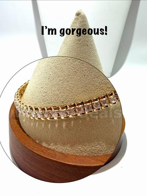 Gorgeous, Ladies, Real 24k Gold Filled, 8 Inch, CZ, Tennis Bracelet