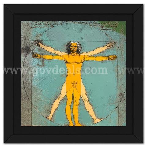 Steve Kaufman (1960-2010), "Vitruvian Man" Limited Edition Fine Art