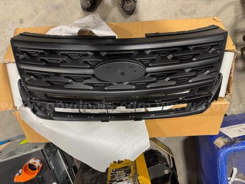 Ford Explorer Front Grille Assembly, Black, OEM, Fits Approx 2018-2021