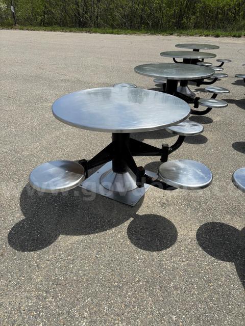3 seat Stainless steel table