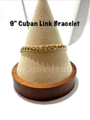 Gorgeous, Real 24k Gold Filled, Men's, 9”, Cuban Link Bracelet