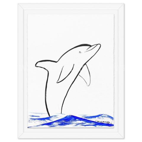 Wyland, "Dolphin" Original Fine Art