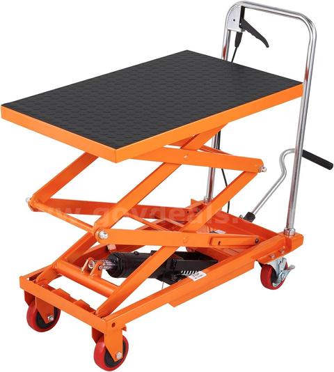 Hydraulic Lift Table Cart, 330lbs Load Capacity 50 Inch Lifting Height, Manual Single Scissor Lift Table(A15-3）