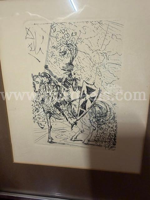 Vintage, El Cid by Salvador Dali, Plate Signature 5.5β x 7.5β