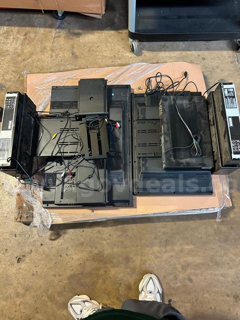 Lot of 2 HDTVs and 2 VCRs - all power on