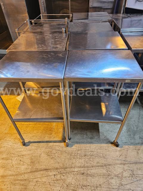 Lot of 13 - Stainless Steel Instrument Tables 20" X 34"