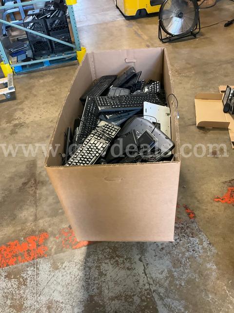 BIN OF VARIOUS KEYBOARDS
