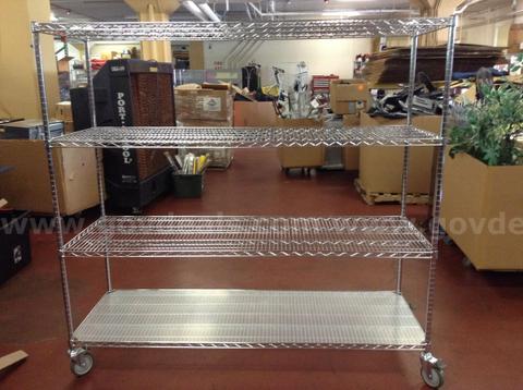 Lot of 2 Metal Racks on Wheels