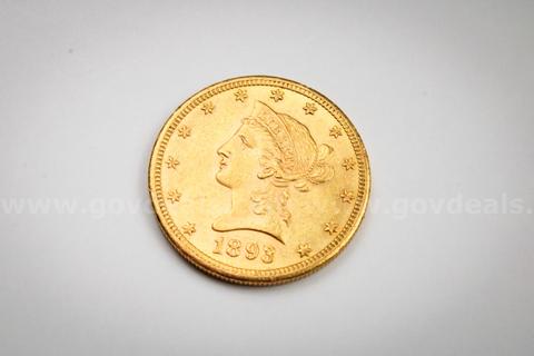 U.S. Eagle $10 Liberty 1893/S Gold Piece