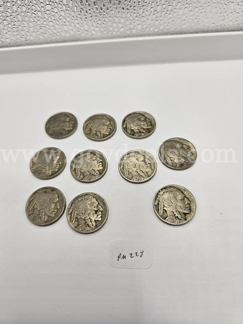 10 Early Day Nice Buffalo Nickels