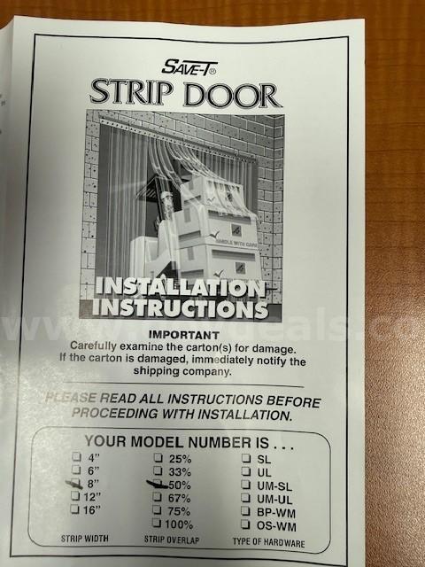 Strip door ribbed slats