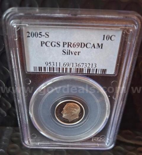 2005-S 10C Roosevelt Dime PCGS PR69DCAM 90% Silver
