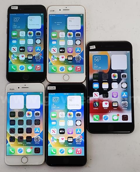 Lot of (5) Apple iPhones – iPhone 8 & 8 Plus – Reset/Activated – Ready for Use