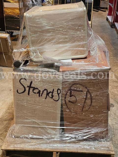 Lot of 5-Wooden Night Stands 2 - W/Wheels